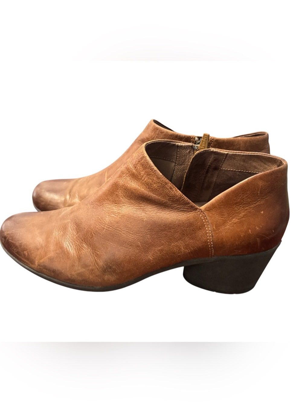 Dansko High End Women's 41 Tan Leather Distressed Retro Ankle Boots 10.5